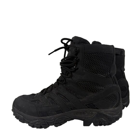 Merrell Moab 3 Tactical Zip Boots Mens Size 9 Black Waterproof 8 Inch Military - Picture 1 of 7